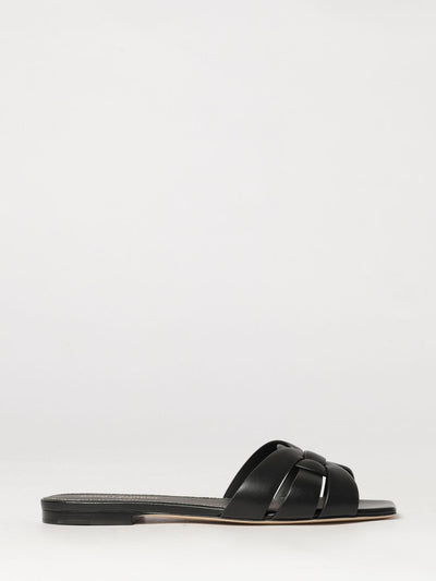 tribute smooth calf leather low-heeled mule sandals
