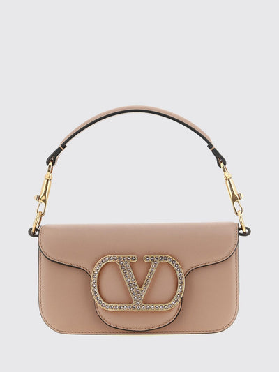locò mini leather handbag with crystal vlogo