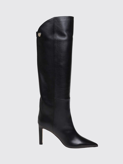 alizze leather knee-high boots with stiletto heel