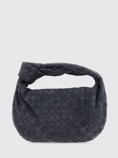 jodie intrecciato suede leather shoulder bag
