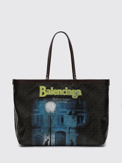 tote select large coated cotton tote bag with graphic print
