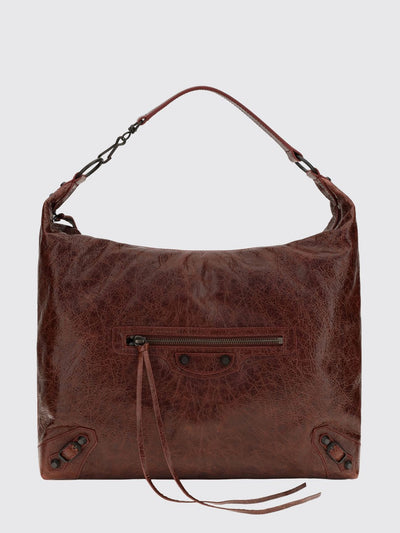 le city studded lambskin leather hobo shoulder bag