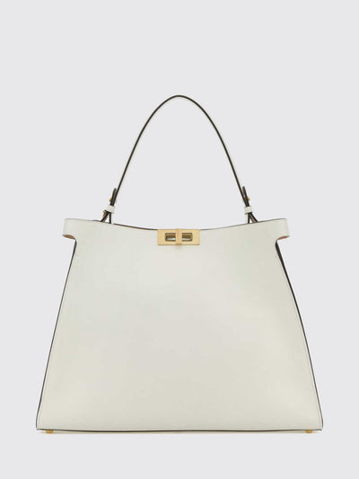 way smooth calfskin leather tote bag with engraved logo