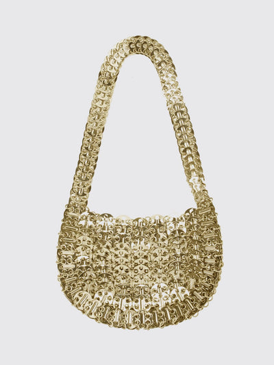 moon 1969 shoulder bag in metal mesh with top handle