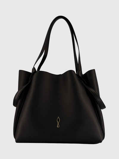 bettina grained leather tote bag with double handle
