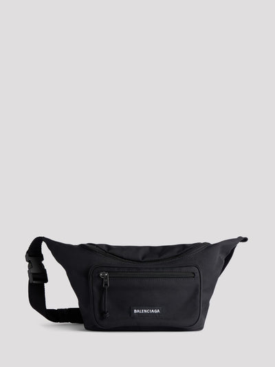 explorer bum bag in nylon with applied logo and adjustable strap