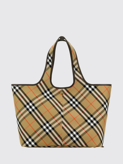 medium tote bag in vintage check cotton with removable pouch