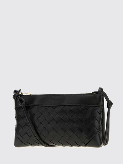 intrecciato calfskin leather crossbody bag