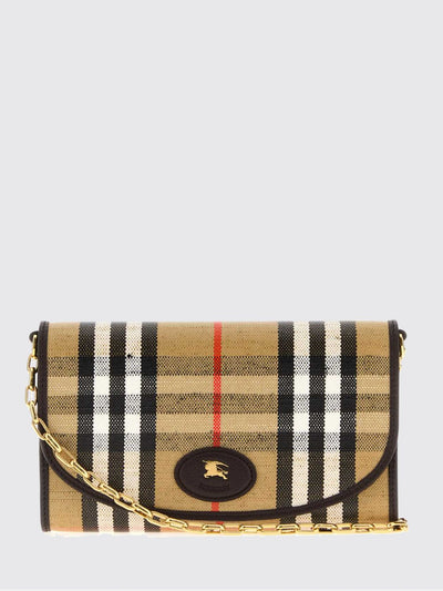 highlands mini crossbody bag in check canvas with ekd logo
