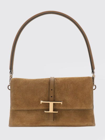 small flap t timeless shoulder bag in calfskin leather