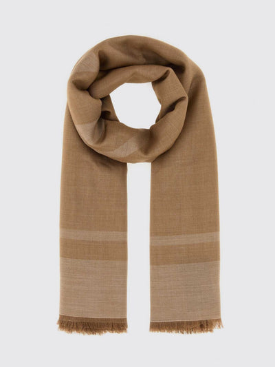 ysl monogram jacquard cashmere scarf with fringed edges