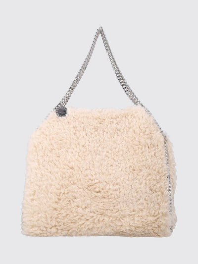 falabella tote bag in vegan shearling with chain handle