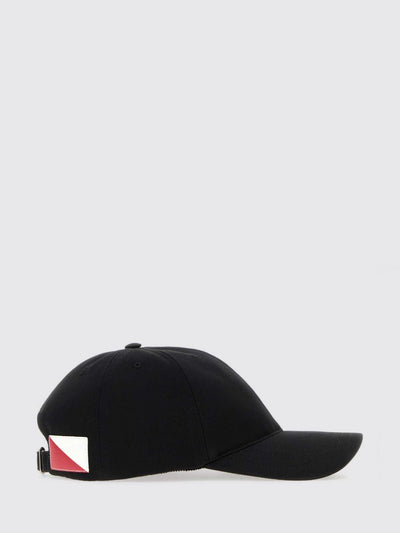 cotton baseball cap with embroidered anagram monogram