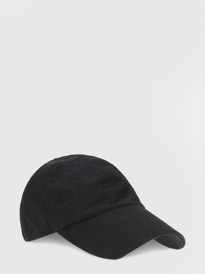 black gg supreme fabric baseball cap