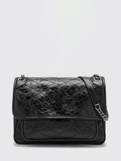 medium niki crossbody bag in chevron calfskin