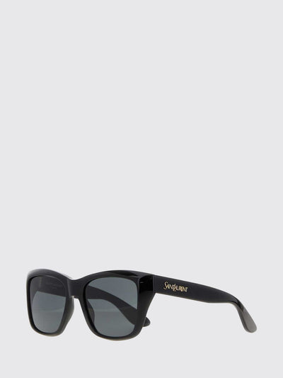 square acetate sunglasses with laminated logo