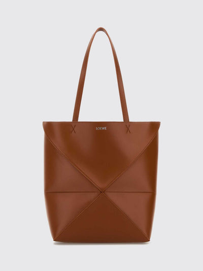 puzzle fold medium calfskin tote bag with double handle