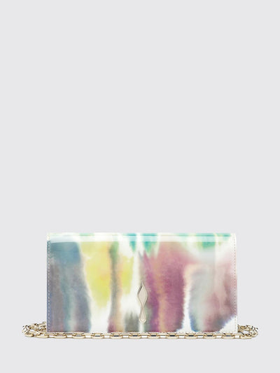 bettina abstract-print patent leather handbag
