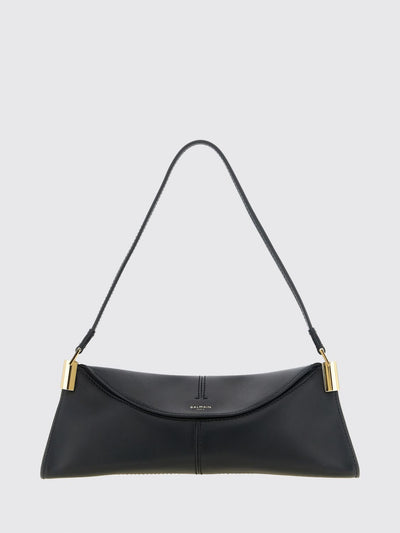 64-83 smooth calfskin leather shoulder bag with flap closure