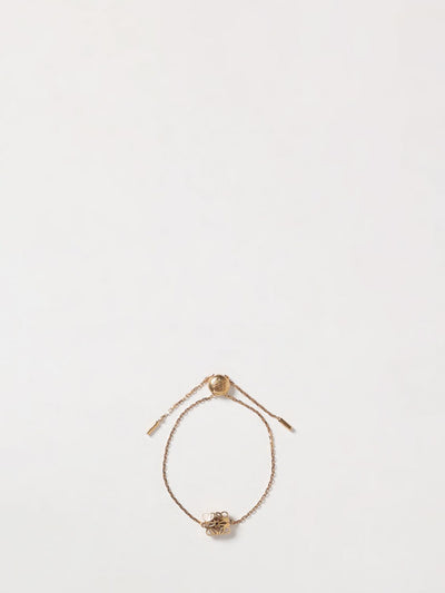 anagram brass bracelet with drawstring closure