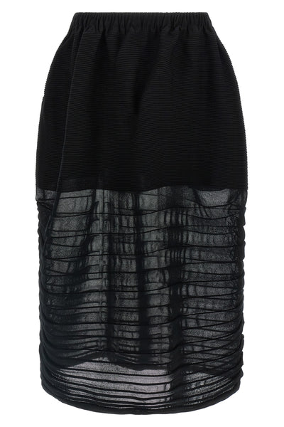 moving knit fabric midi skirt