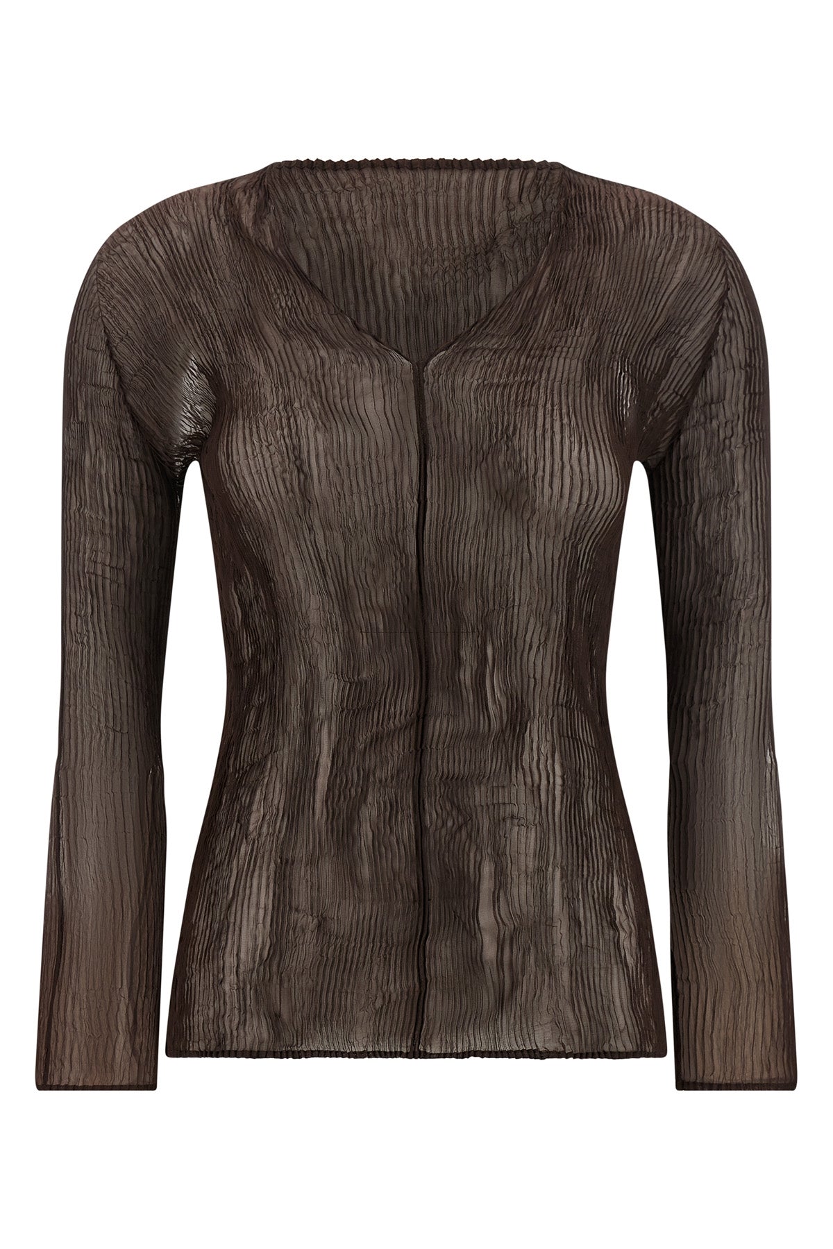Issey Miyake Chiffon Twist 1 Top In Semi-transparent Pleated