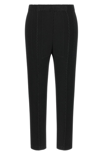 the rhombus pleats issey miyake cropped pants redefine the silhouette through