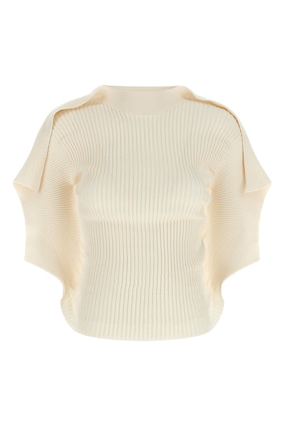 the prance issey miyake top redefines the codes of knitwear through a sculptur