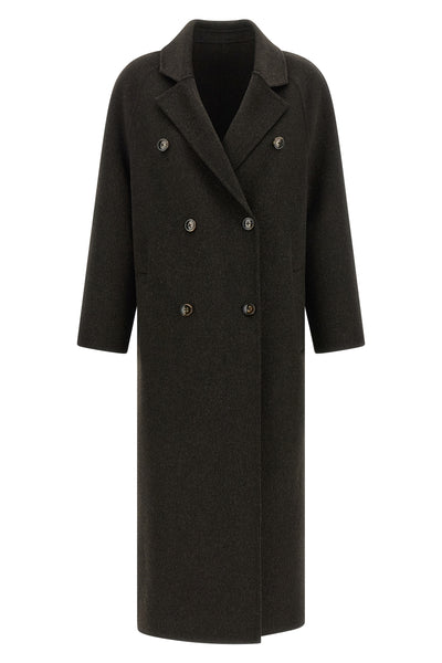 the irvin loulou studio double-breasted coat establishes a rigorous approach to