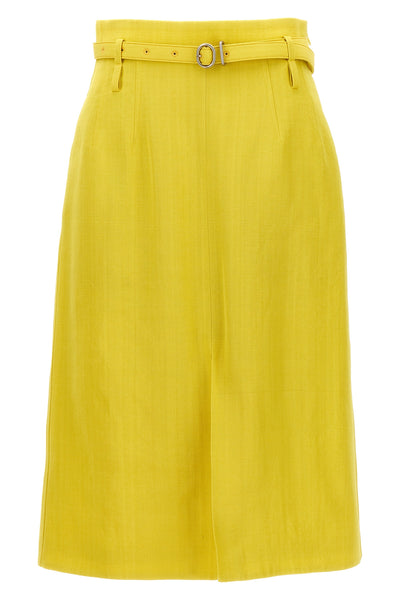 66 skirt in viscose and silk blend