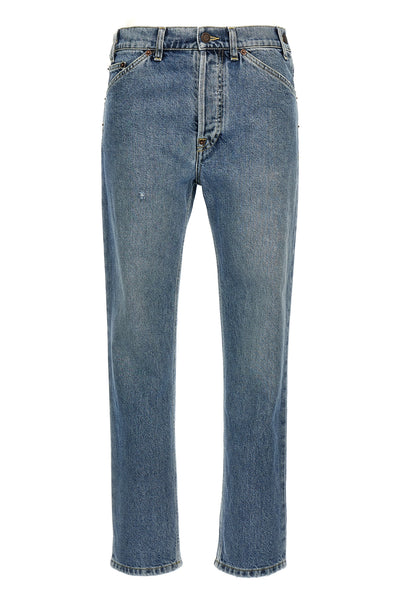 five-pocket cotton denim jeans