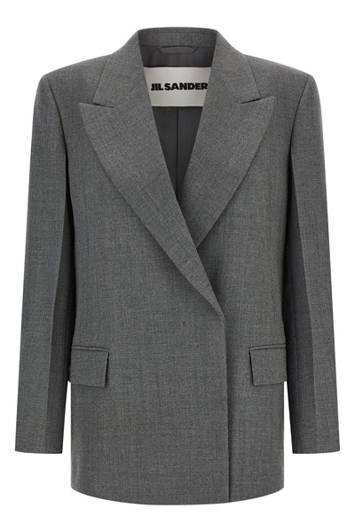 double-breasted wool blazer