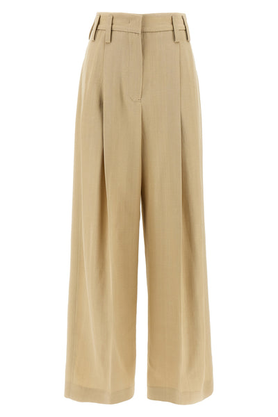 100 aw 36 high-waisted pants in fluid and viscose silk