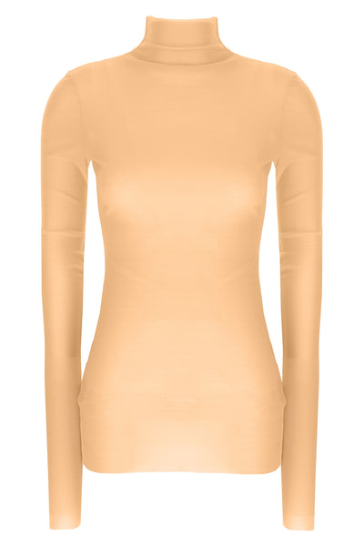 silk turtleneck top