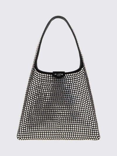 studded leather hobo bag with flat handle