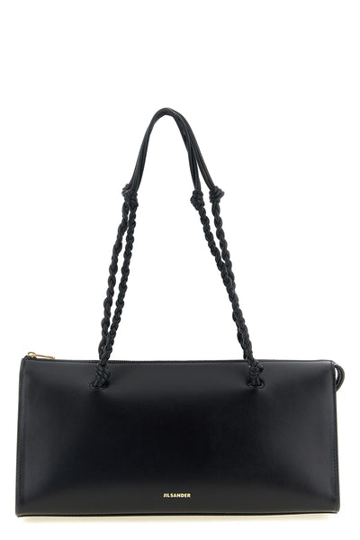 tangle tent shoulder bag in palmellated leather and smooth leather