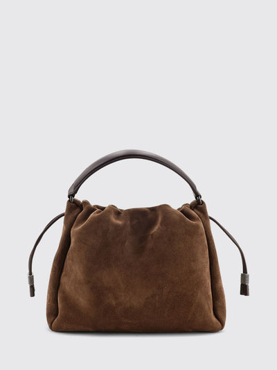 mellow suede bucket bag with monili detail