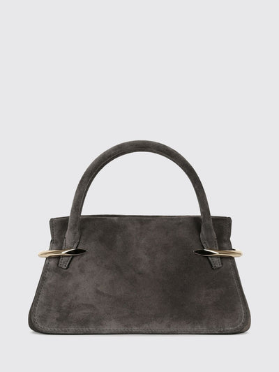 pinch flared suede calfskin mini bag
