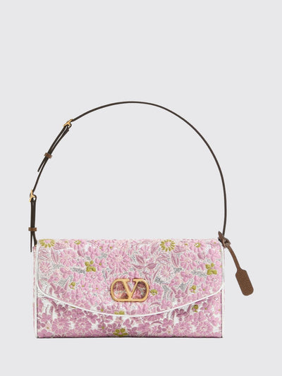 devain floral embroidery vlogo mini shoulder bag