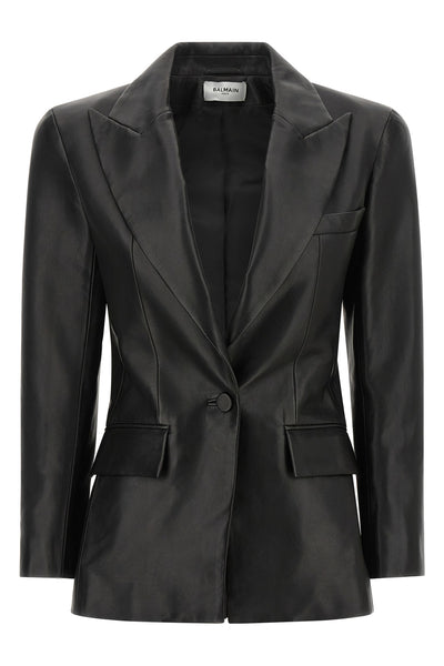 the balmain lambskin blazer redefines the codes of tailoring through a rigorous