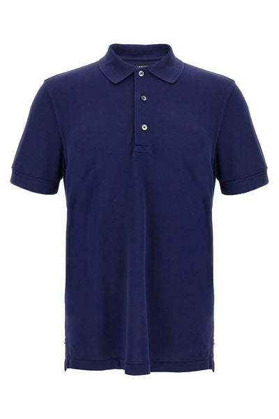 cotton and lyocell blend polo shirt
