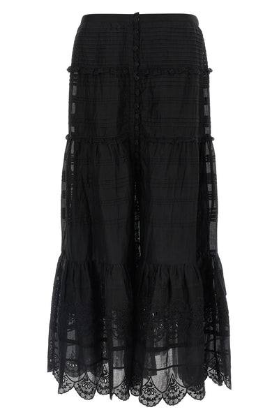 long paoline flared skirt