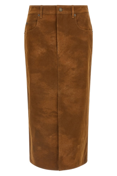 the marant étoile bisane midi skirt redefines the codes of casual dress throug