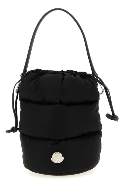 caradoc bucket bag in water-repellent padded boudin quilted nylon