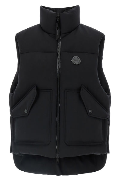 moncler x edward enninful otis vest in quilted hand-peach cotton blend
