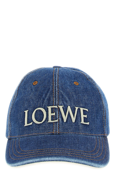 stone-washed cotton denim baseball cap
