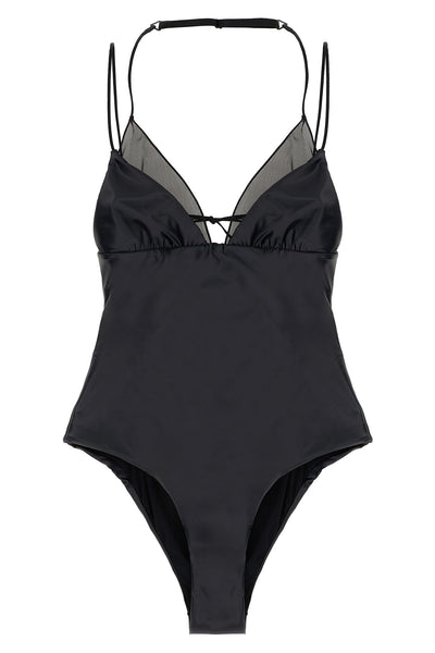 kate satin lycra one-piece swimsuit