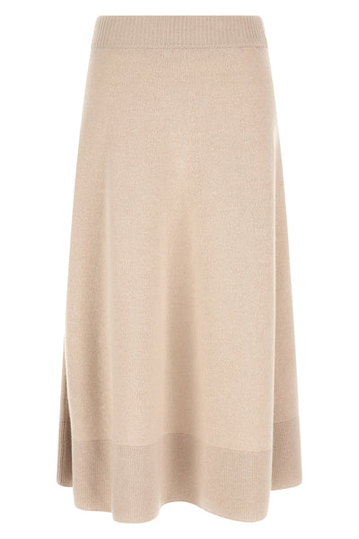 the agnona midi skirt redefines everyday elegance through a flared silhouette