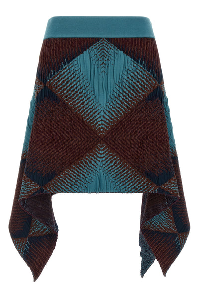 ikat argyle jacquard knit skirt