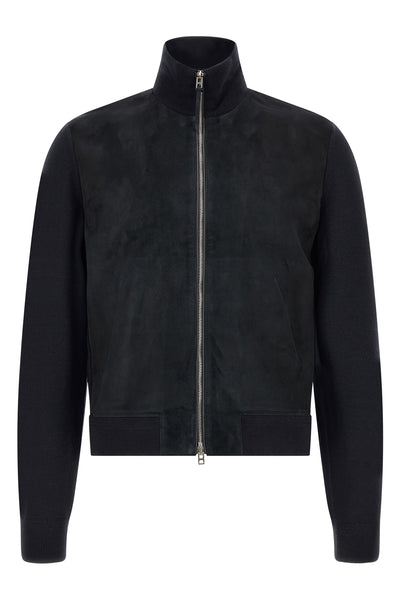 tom fords two-material cardigan